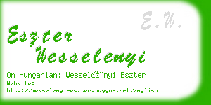 eszter wesselenyi business card